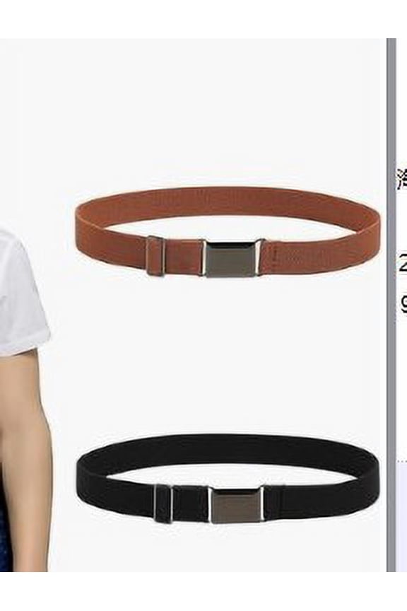 2pcs Boy Stretchy Belt Children Toddler Elastic Belt Adjustable Waist Belt
