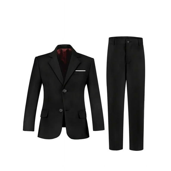 2pcs Boys Formal Gentleman Outfits Long Sleeve Boys Clothing Set For Competition Wedding Banquet Dress