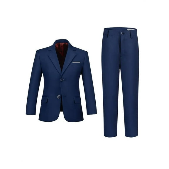 2pcs Boys Formal Gentleman Outfits Long Sleeve Boys Clothing Set For Competition Wedding Banquet Dress