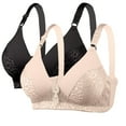 thumbnail image 1 of 2pcs Bras for Women Sleep Bras Women Soft Wireless Comfortable Nighttime Lounge Wear Breathable Stretchy Light Support Plus Size Women Bras, 1 of 6