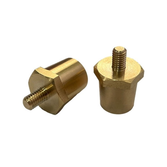 2pcs Brass Automotive Terminal Adapter Male Thread Charging Post Connector Positive