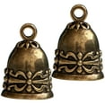 2pcs Brass Bell Pendant Retro Style DIY Bell Hanging Ornaments for Key