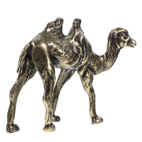 2pcs Brass Camel Shape Figurine Home Decor Statue Miniature Camel Sculpture
