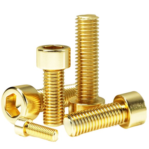 (2pcs) Brass Cup HeadSocket Head Cap Screw Fastener, M8x20mm
