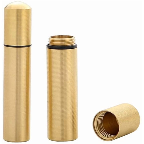 2pcs Brass Portable Toothpick Holder Pocket Toothpick Box Pocket Container Toothpick Dispensers for Personal Home Office Club Bar Hotel