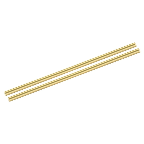 Uxcell 2Pcs Brass Rods 0.24 x 5.91" Brass Solid Round Stock Lathe Bar for Knife Handles Pin DIY Craft Model Plane