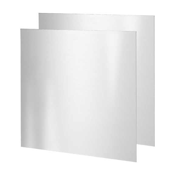 2pcs Brushed 304 Stainless Steel Plate 7.8x7.8x0.04'' 19 Gauge Metal Strip Plate Square Plates Sheets