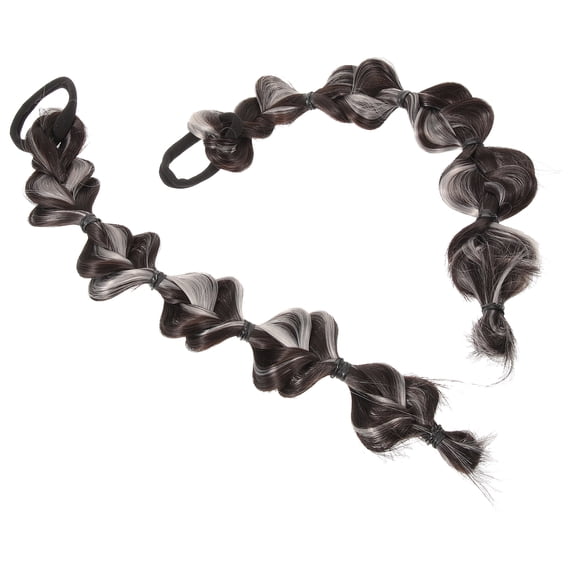 2pcs Bubble Ponytail Extensions Women Wig Braided Ponytail Extension for Festival Party