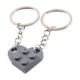 thumbnail image 1 of 2pcs Building Blocks Key Chain Love Couple Keychain Multi-color Creative Key Chain Couple Gift, 1 of 5
