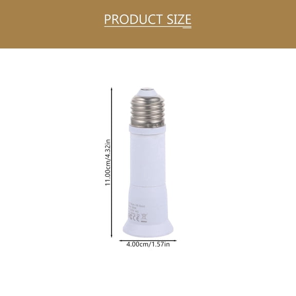 2pcs Bulb Socket Extender Telescopic Light Bulb Extension Socket E27 Socket