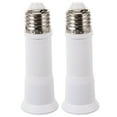 2pcs Bulb Socket Extender Telescopic Light Bulb Extension Socket E27