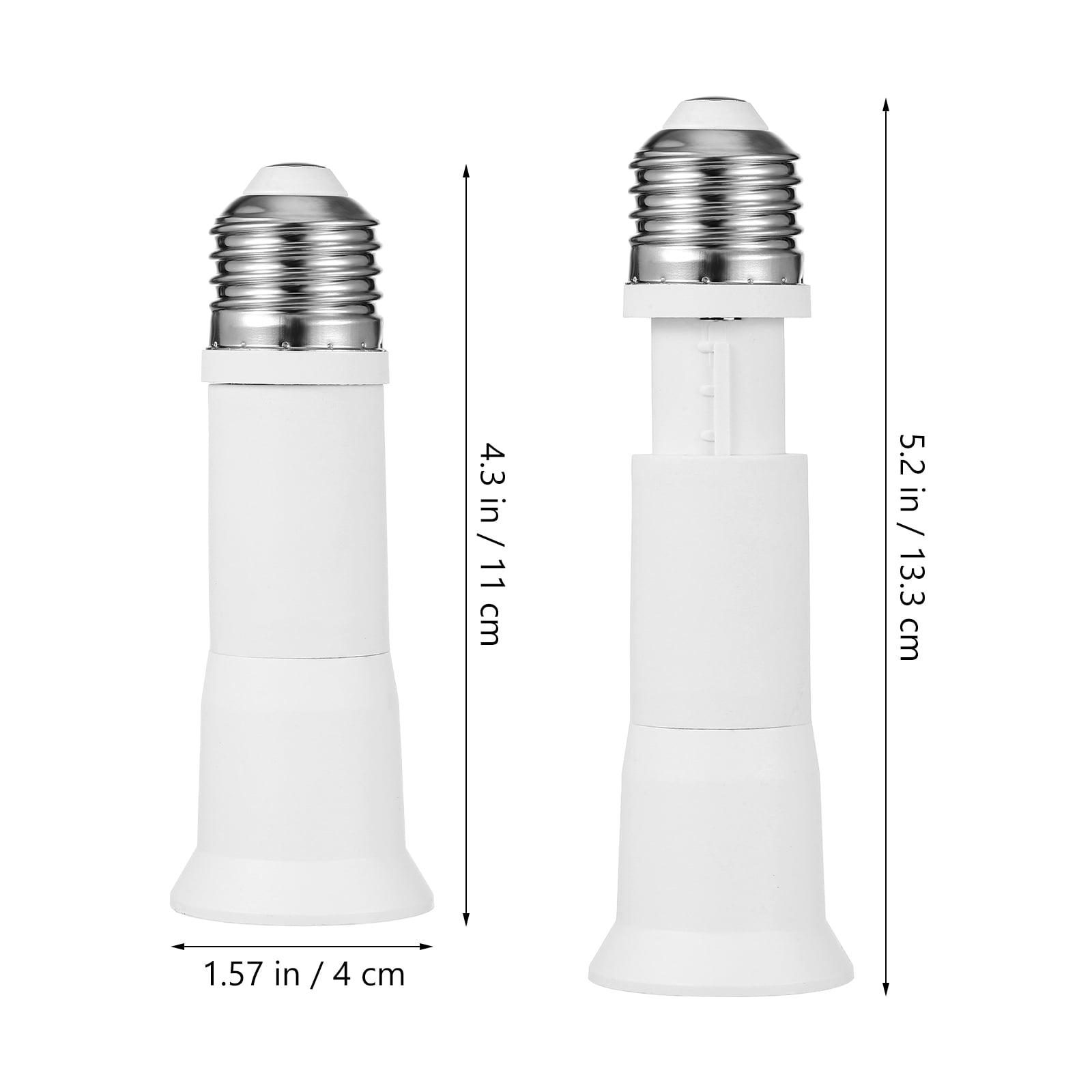 2pcs Bulb Socket Extender Telescopic Light Bulb Extension Socket E27 ...