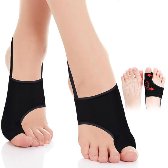 Renbin 2pcs Bunion Corrector for Women & Men, Toe Alignment Corrector with Splint & Pads Hallux Valgus Pain Relief for Day/Night Support