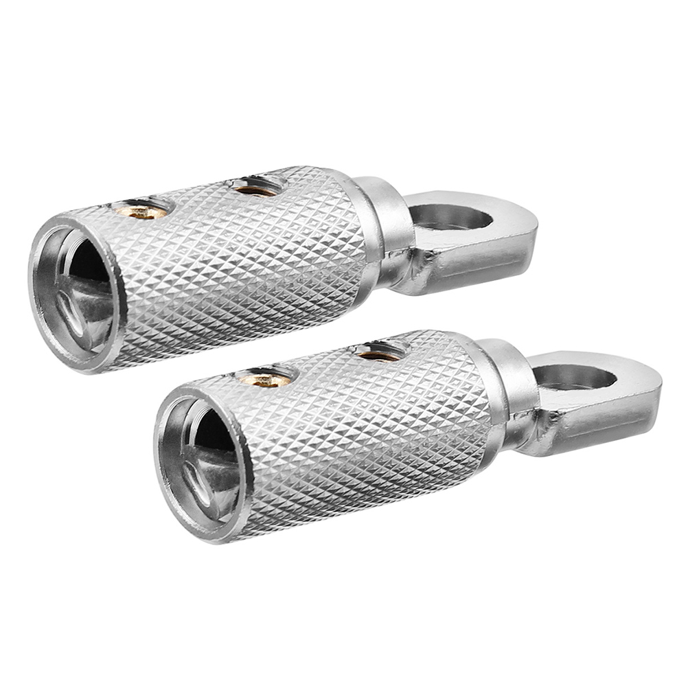 2pcs Butt Ring Terminal 4 Gauge Wire Connectors Car Audio Modification
