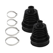 2pcs CV Joint Boot with 4 Stainless Steel Clamps, Silicone Rubber Black CV Axle Boot Repair Kit Universal Constant Velocity Joint for Most Cars