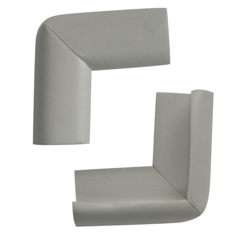 2pcs Cabinet Desk Edge Foam Corner Cushion Guard Soft Bumper Furniture Edge  Angle Protector, Grey 