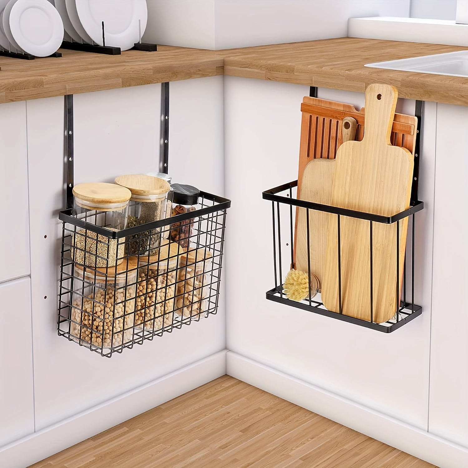 2pcs, Cabinet Door Organizer, Over The Cabinet Door Organizer With ...