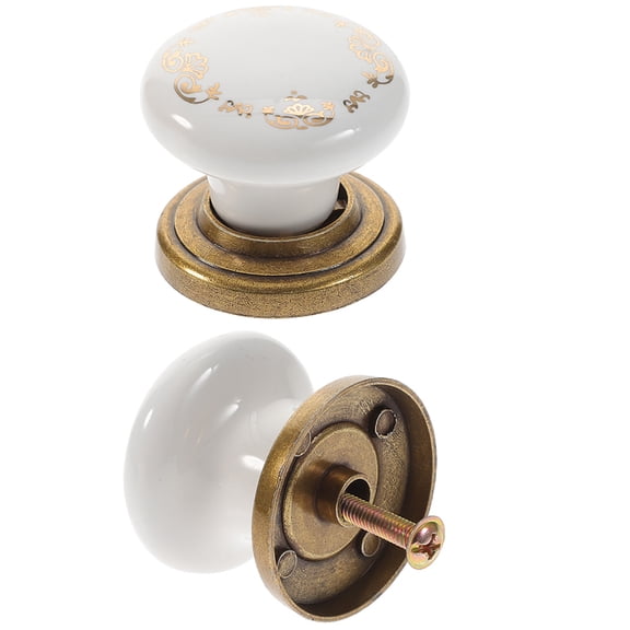 2pcs Cabinet Knobs Drawer Door Handles Decorative Furniture Pulls Ceramic Cabinet Knobs