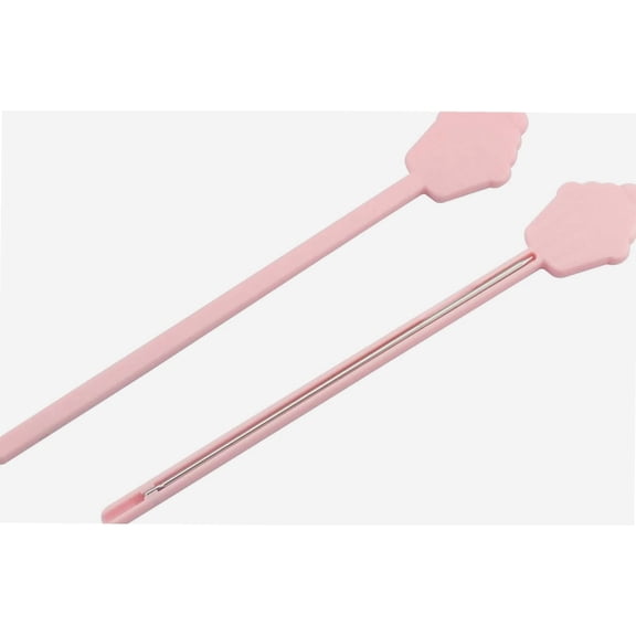 2pcs Cake Tester 34cm Stainless Steel Needle Cake Baking Tools Foldable Purple Cake Testing Probe for Testing Cake Maturity