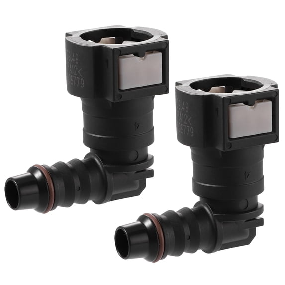 2pcs Car 3/8 Fuel Line Quick Connector Fuel Line Hose Pipe Quick Release 90 Degree for 3/8 to 5/16 ID Nylon Tubing