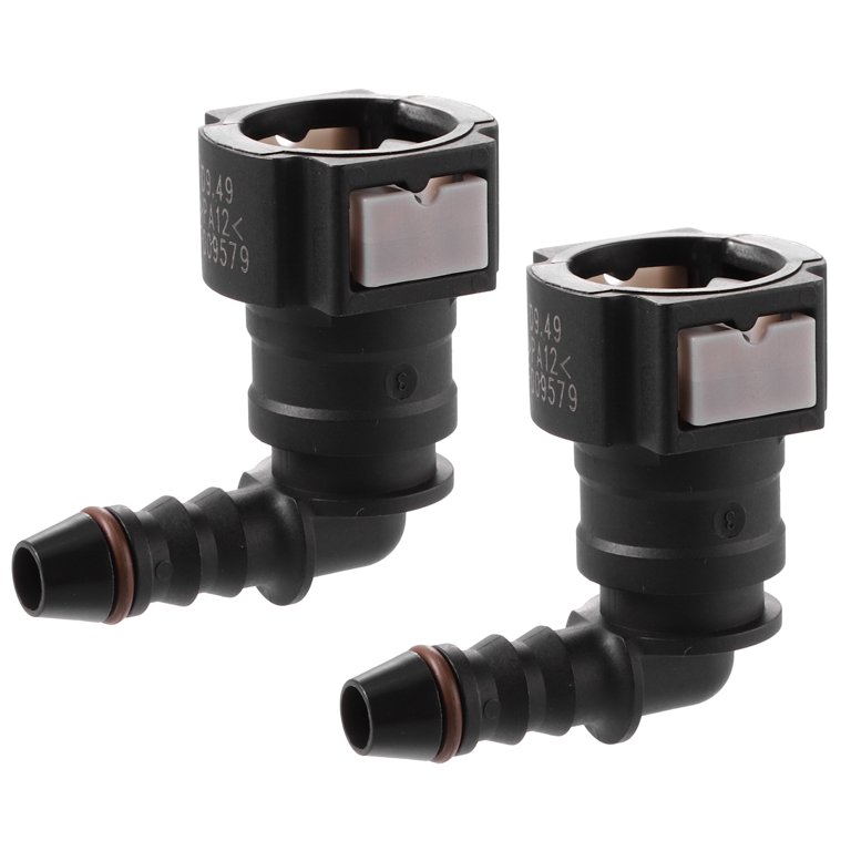 Fuel Line Quick Release Connector - 9.49mm ID, Anti-Misinstallation, With Seal (2-Pack, Black)