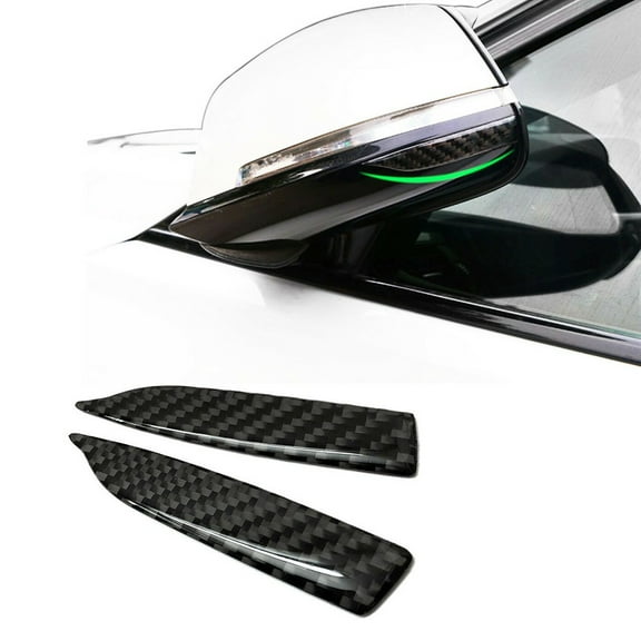 2pcs Car Auto Side Mirror Edge Carbon Fiber Anti Scratch Protector Guard Sticker