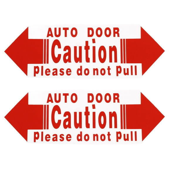 2pcs Car Door Stickers Auto Decals Automatic Door Warning Stickers Sign Adhesive Vehicle Sticker Vehicle Door Sticker Indicator