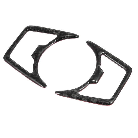 2pcs Car Front Headlight Lamp Switch Trim Cover Decoration for Ford for Mustang 2015-2020 Black