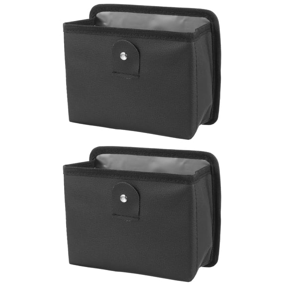 2-Pack Foldable Car Trash Can with Lid, Mini Automotive Garbage Bin for Vehicle Interior, Portable Waste Container for Cars