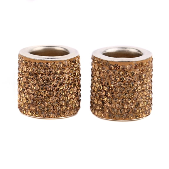 2pcs Car Headrest Collars Rings Decor Bling Crystal Diamond Headrest Ornaments for Car SUV Truck Interior Decoration Accessories Yellow