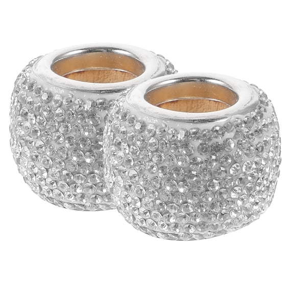 FOLOYORI 2Pcs White Car Headrest Rings Decorative Rings for Car Interior Easy Installation and Stylish Design