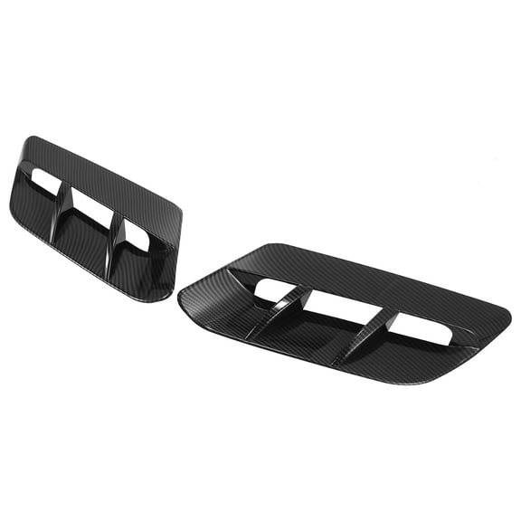 2pcs Car Hood Air Vent Trim Decorative Cover Carbon Fiber Pattern for Dodge Challenger 2015-2020 SXT