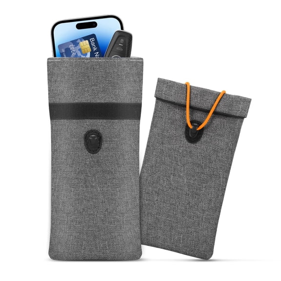 2pcs Car Key Cell Phone Signal Blocker Wallet Shielding Pouch Privacy Protective Case, Car Security Protection, Anti-Theft Pouch, Anti-Tracking Anti-Spyinggrey