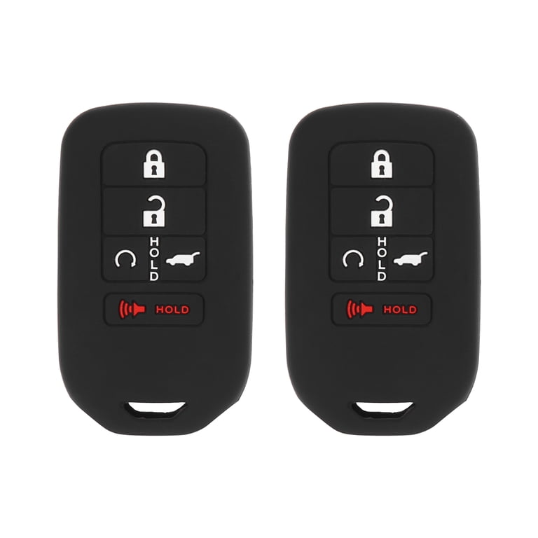 2-Pack Key Fob Case Cover For Honda Accord, Civic, CR-V, Pilot - Black & Blue 10 thumbnail image
