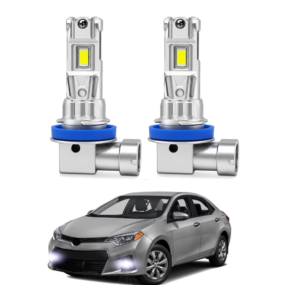 2pcs Car LED Fog Lights for 2009-2016 Toyota Corolla 6000K White Fog LED Bulbs
