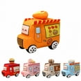 thumbnail image 1 of 2pcs Car Plush Stuffed Toys - Cartoon Dining Car Medium Plush Doll Pillow (Detachable for Use)- Plushie Gifts for Kids Birthday Christmas Party (dining Auto)-11in, 1 of 4