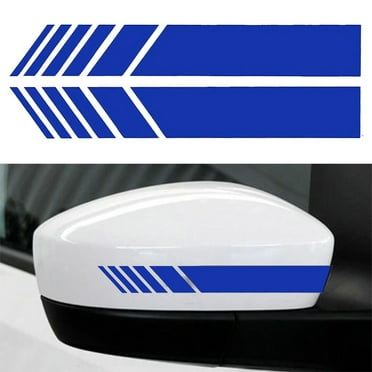 2pcs Car Rear View Mirror Stickers Decor DIY Car Body Sticker Side Decal Stripe Decals SUV Vinyl Graphic Blue