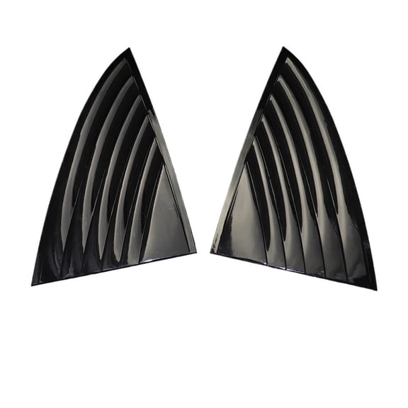 2pcs Car Rear Window Louver Spoiler Panel Scoops Air Vent Triangle Blinds Fit For Tesla Model 3 2017-2021 ABS