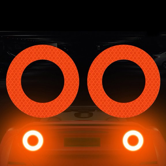 2pcs Car Reflective Sticker Car Rear Bumper Sticker Safety Anti-Scratch Sticker Exterior Accessories Reflective Strips