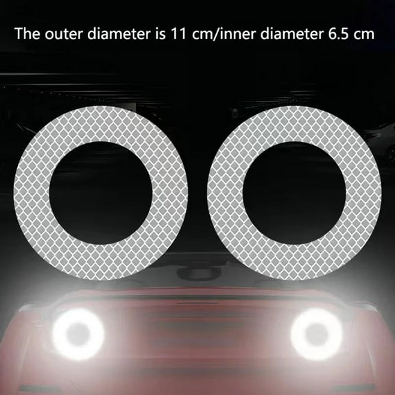 2pcs Car Reflective Sticker Car Rear Bumper Sticker Safety Anti-Scratch Sticker Exterior Accessories Reflective Strips