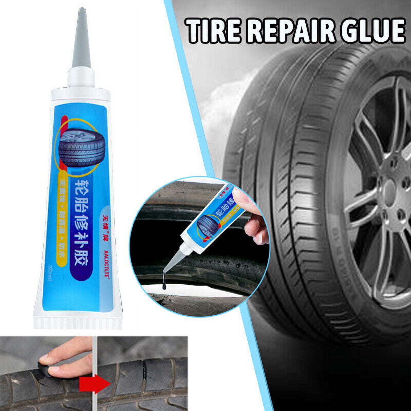 2pcs Car Rubber Tire Repair Artifact Glue 30ml Tyre Cracks Adhesive