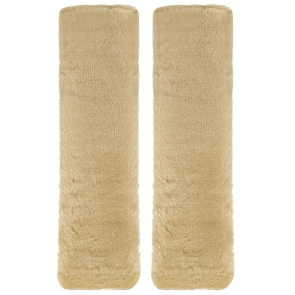 2pcs Car Seat Belt Pad Soft Fiber Seatbelt Shoulder Strap Covers Comfortable Driving Cushion Universal Car Accessories for Car, Light Tan