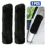 2pcs Car Seat Belt Pads Cover, TSV Soft Seatbelt Shoulder Pad Neck Cushion Protector for Comfortable Driving, Shoulder Strap Covers for All Cars and Backpack, Black