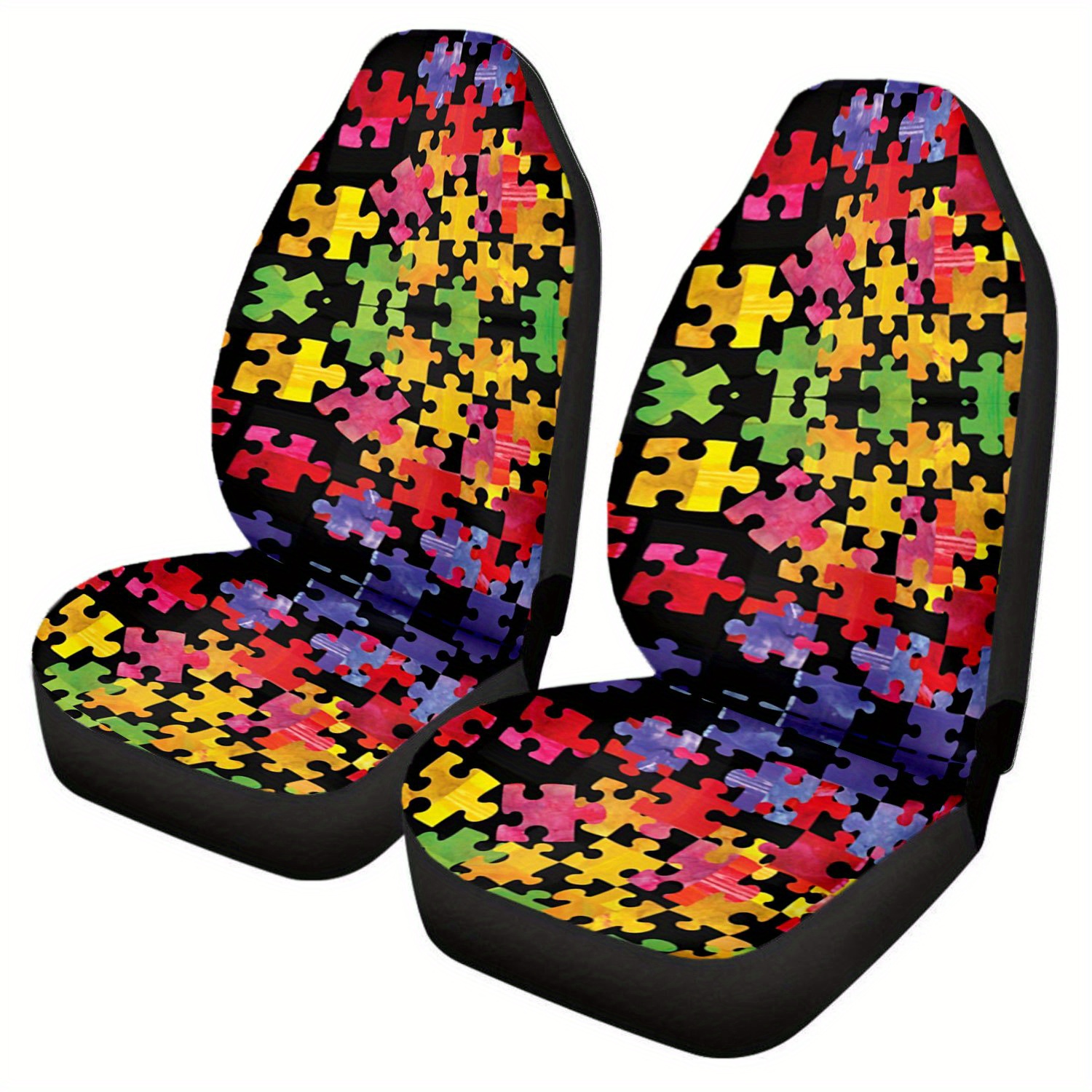 2pcs Car Seat Cushion Cover New Universal Front Printable Cushion Cover Car Seat Seat Cover Car ...