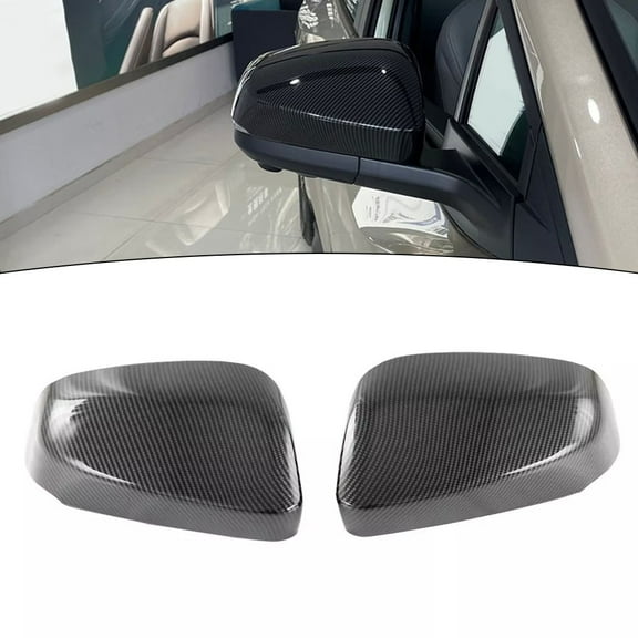 2pcs Car Side Rear View Mirrors Cover Trim Cap For Toyota BZ4X 2023 2024 ABS Side Rearview Wing Mirror Cover -Caps Shell Trim Carbon fiber pattern