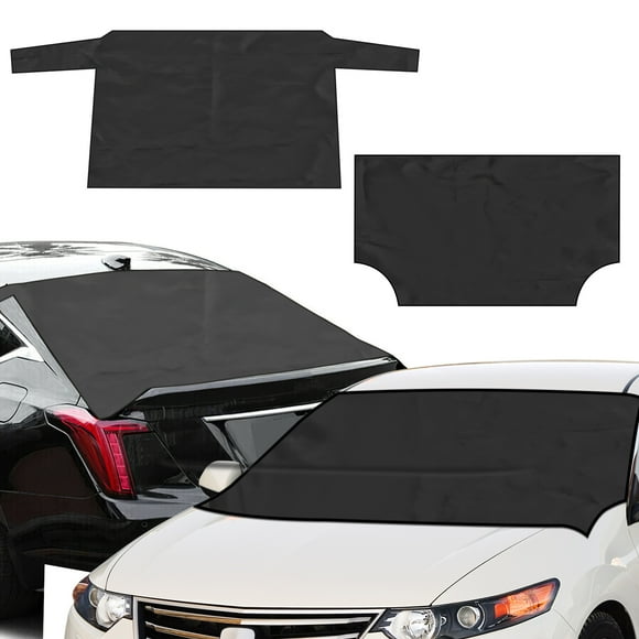 2pcs Car Sun Cover Set , Oxford Fabric Front Rear Car Windshield Protector for All SUV MPV
