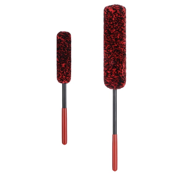 2pcs Car Wash Brush Kit for Tires, Wheels, and Interior Detailing Cleaning