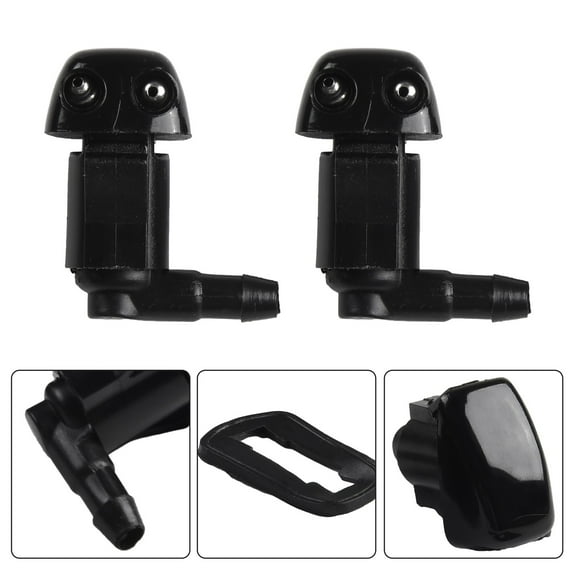 2pcs Car Windshield Washer Nozzle Engine Hood Wiper Straight Column Spray Nozzle Spray Head Car Wiper Accessories For Mazda