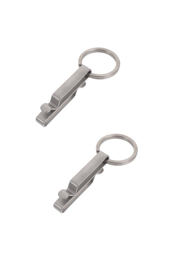 2pcs Carabiner Keychain Titanium Key Clip Belt Key Ring Key Pendant Duty Belt Accessory