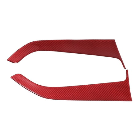 2pcs Carbon Fiber Car Door Panels Stickers Panel Guard Protector Decals for Ford for Mustang 2015-2022 Accessories Red